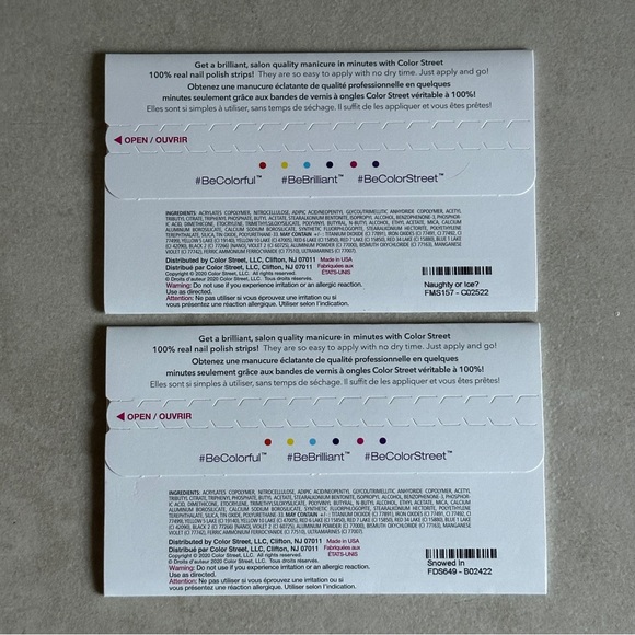 Color Street Nail Polish Strips Bundle Naughty or Ice? & Snowed In Festive - Picture 4 of 5